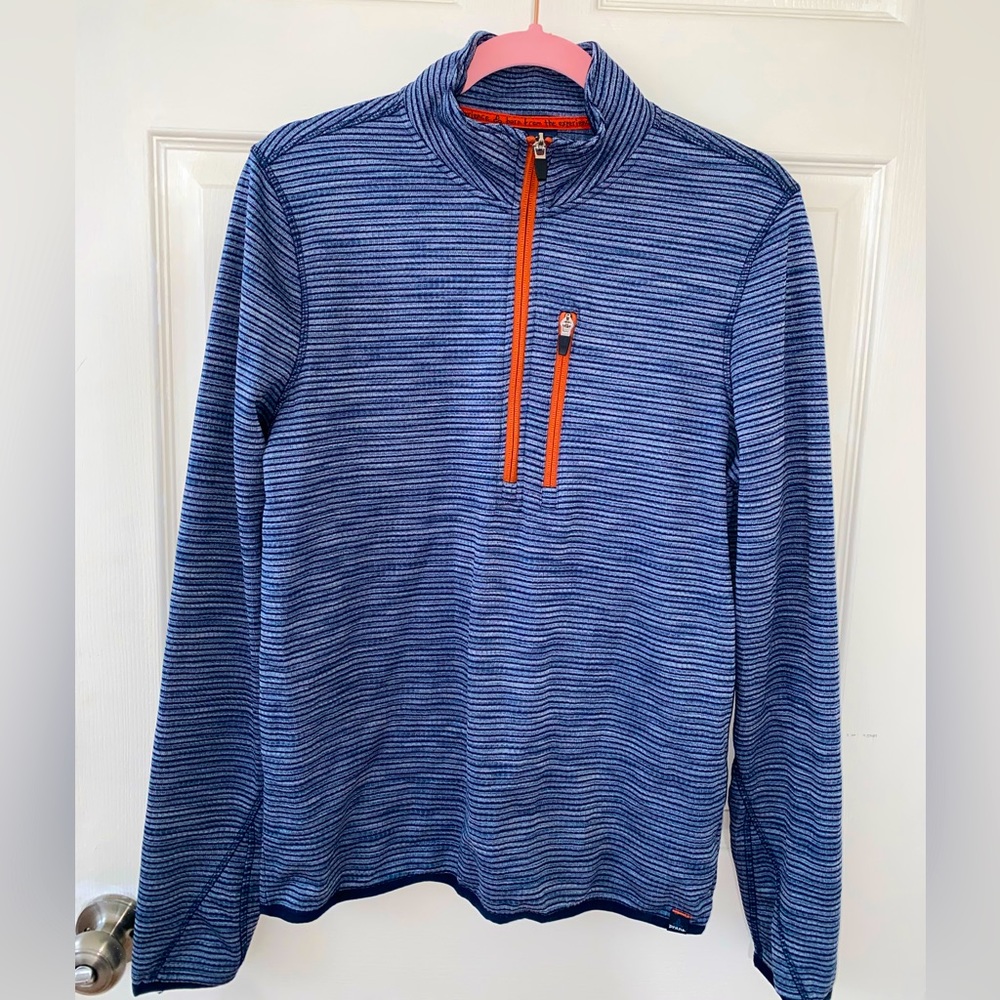 Prana Quarter Zip Ribbed Hoodie Size Small